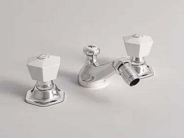 BIANCA - 3 hole bidet tap with automatic pop-up waste by Park Avenue - view 2